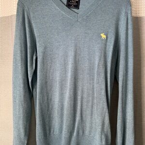 Abercrombie & Fitch Blue V-Neck Sweater